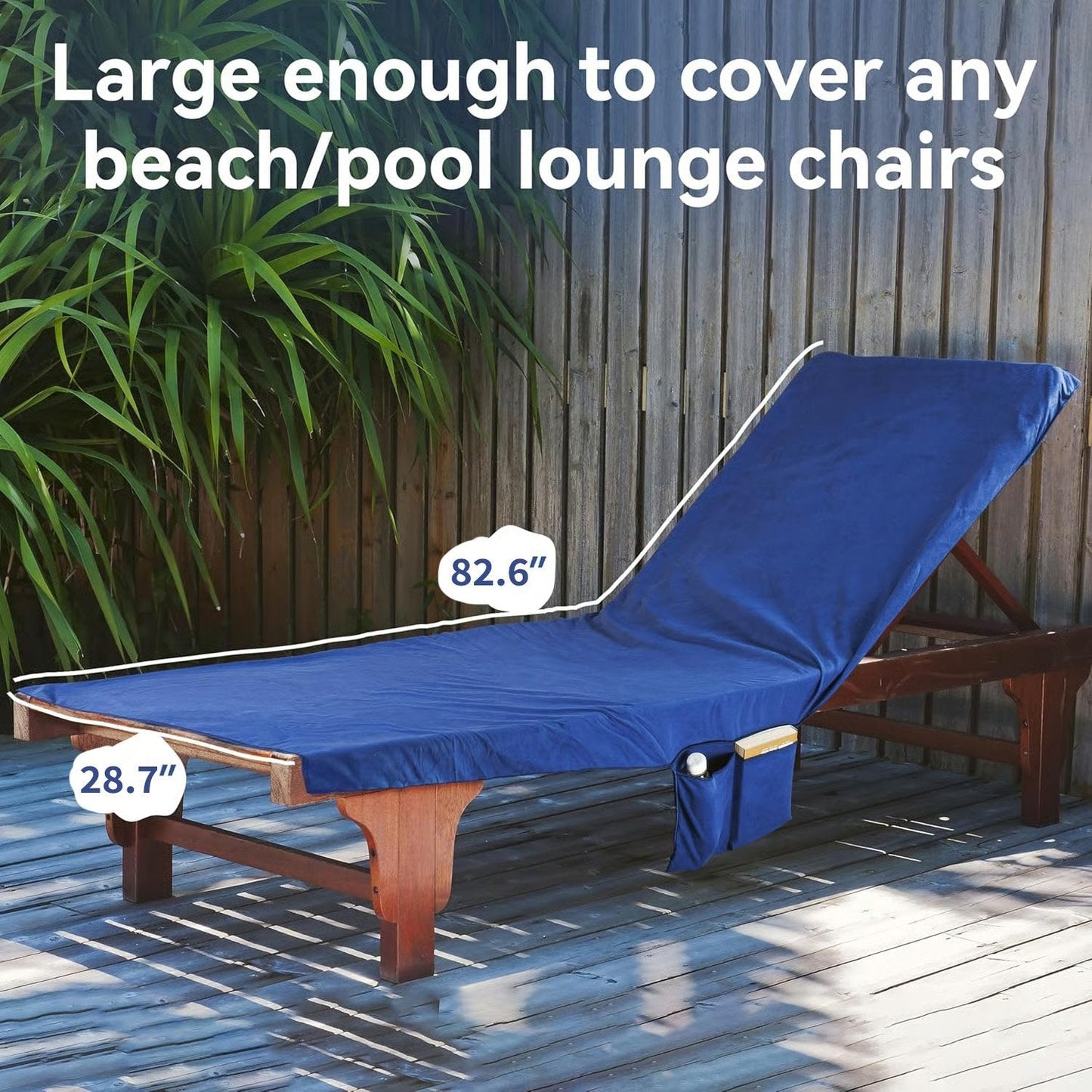 🫧Summer Hot Sale 50% OFF🏖️Sun Lounger Towel in Bag with Pockets Storage
