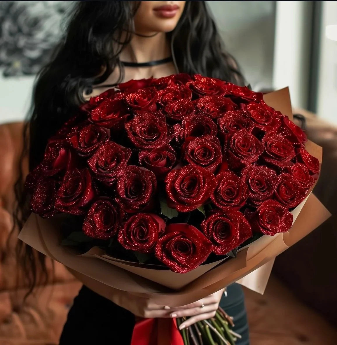 💕Glitter Everlasting Rose Bouquet💕Best Mother's Day Gift, Anniversary, Birthday Gift Ever!(Never Wither)