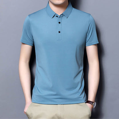 4pcs free shipping👕Ice Silk Short-sleeved Men's Shirt