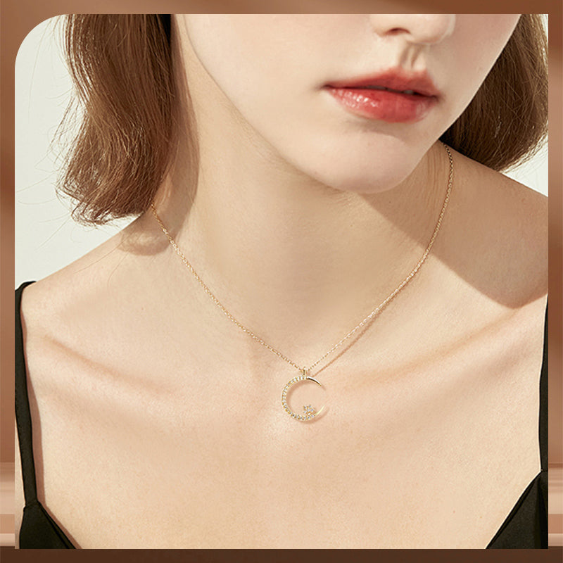 💕 50% discount 💕Bright Night: Moon Star Necklace✈️ free shipping