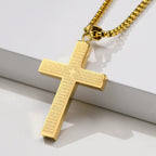 💜BUY 1 GET 1 FREE💜✝️Lord's Prayer Scibble Cross Necklace