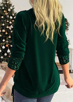 💖LAST DAY PROMOTION - 50%OFF 💖 Sequin Loose Smocked Fake Two-Piece Top