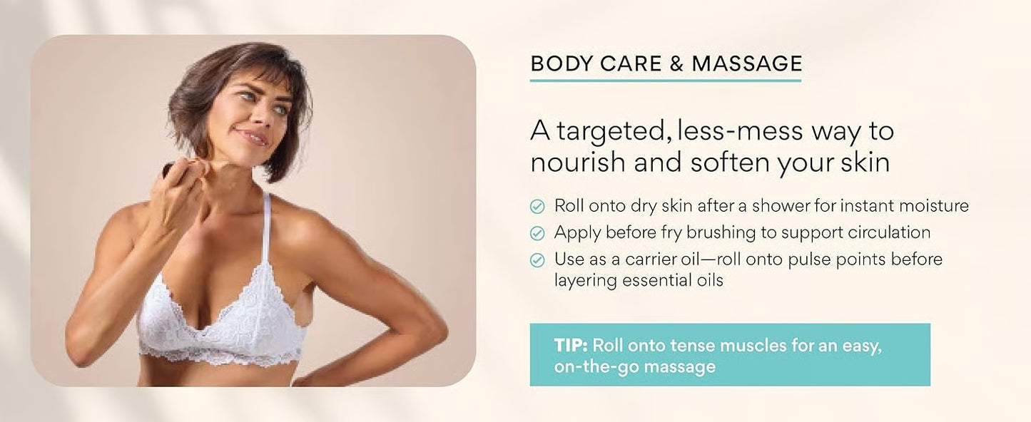 🏆#1 Best Seller ⏰Organic Golden Castor Oil Roll-On with Rose Quartz