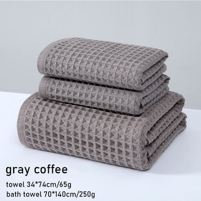 💜Special Gift 50% OFF - Super Absorbent Breathable Antibacterial Waffle Bath Towel