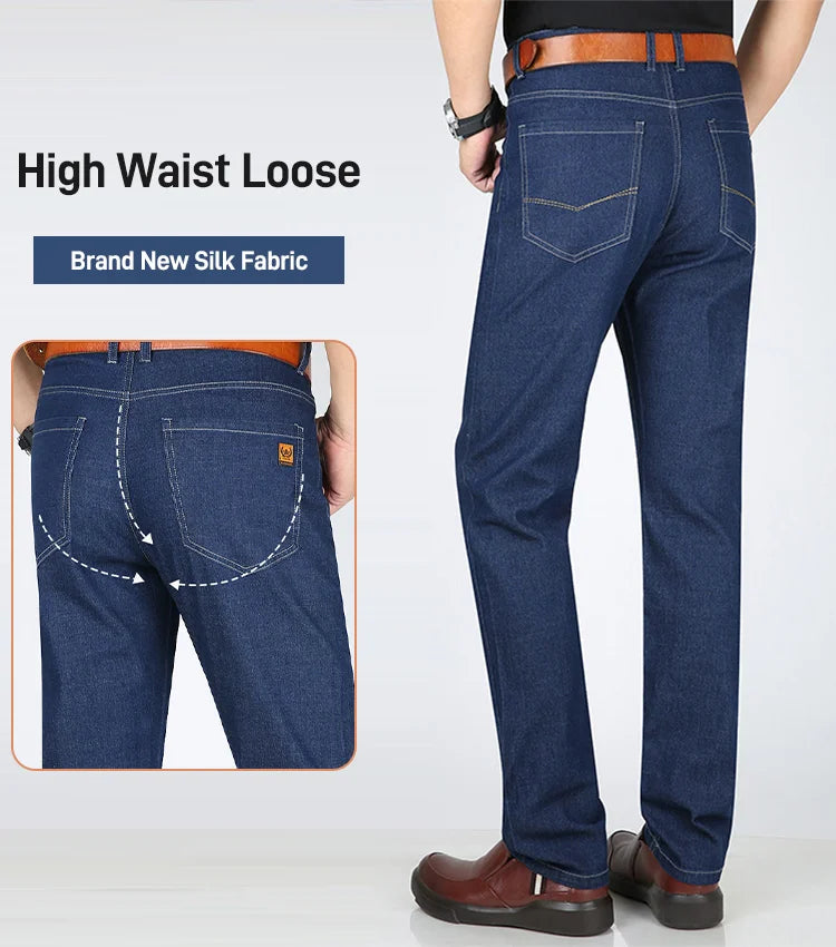 🎁Hot Sale50% OFF⏳Mulberry Silk High Elastic Jeans👖