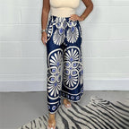 🔥Hot Sale-50% Off✨Women’s Stylish Printed Satin Wide-Leg Pants