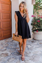 ⏰ Summer Sale💕 Elegant Lace Hollow Out Dress with Pockets