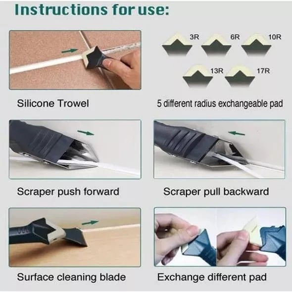 🔧 BUY 1 GET 1 FREE! ✨ 3-in-1 Ultimate Caulking Tool - Professional Sealant Finishing Kit for Perfect Smooth Joints Every Time 🛠️✨