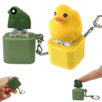 🔥HOT SALE-UP TO 50% Off🔥Frog Croaking Fidget Toy - Rechargeable Frog Croaking Keychain, Frog Croaking Stress Reliever with Colorful Lights, Fun & Portable Anxiety Relief Toy