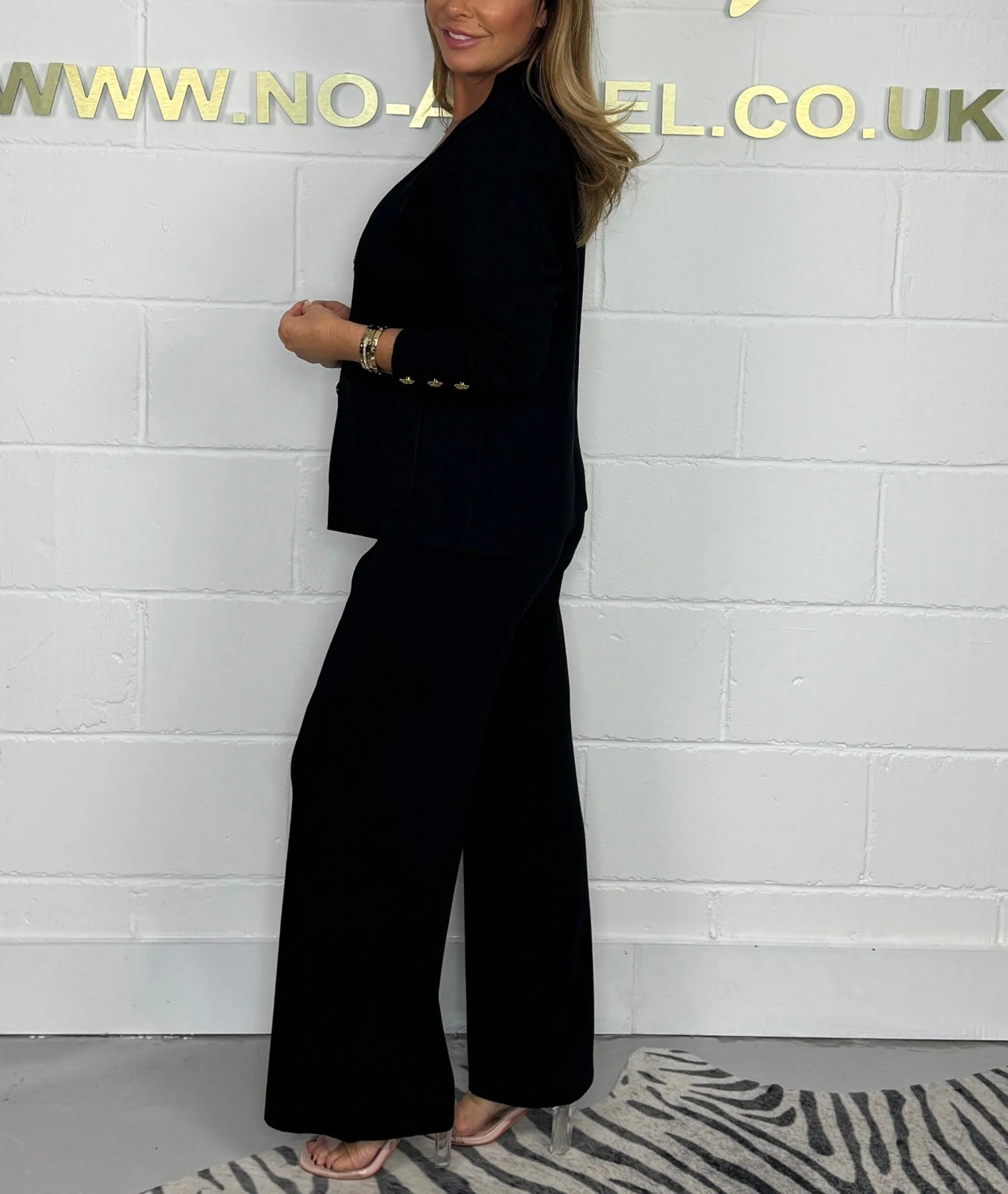 🖤Gold Button Soft Knit Trouser Co-Ord