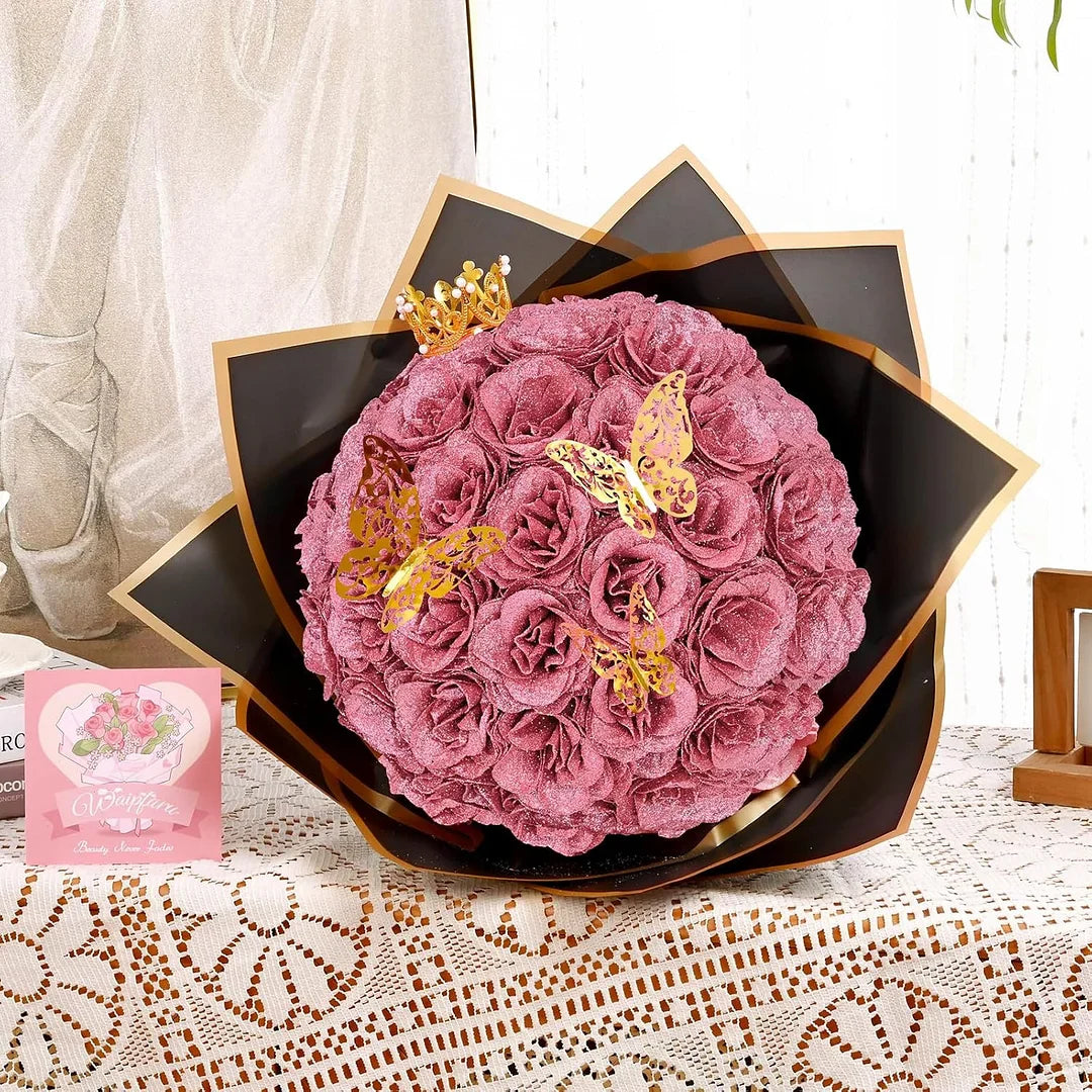 💕Glitter Everlasting Rose Bouquet💕Best Mother's Day Gift, Anniversary, Birthday Gift Ever!(Never Wither)