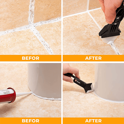 🔧 BUY 1 GET 1 FREE! ✨ 3-in-1 Ultimate Caulking Tool - Professional Sealant Finishing Kit for Perfect Smooth Joints Every Time 🛠️✨