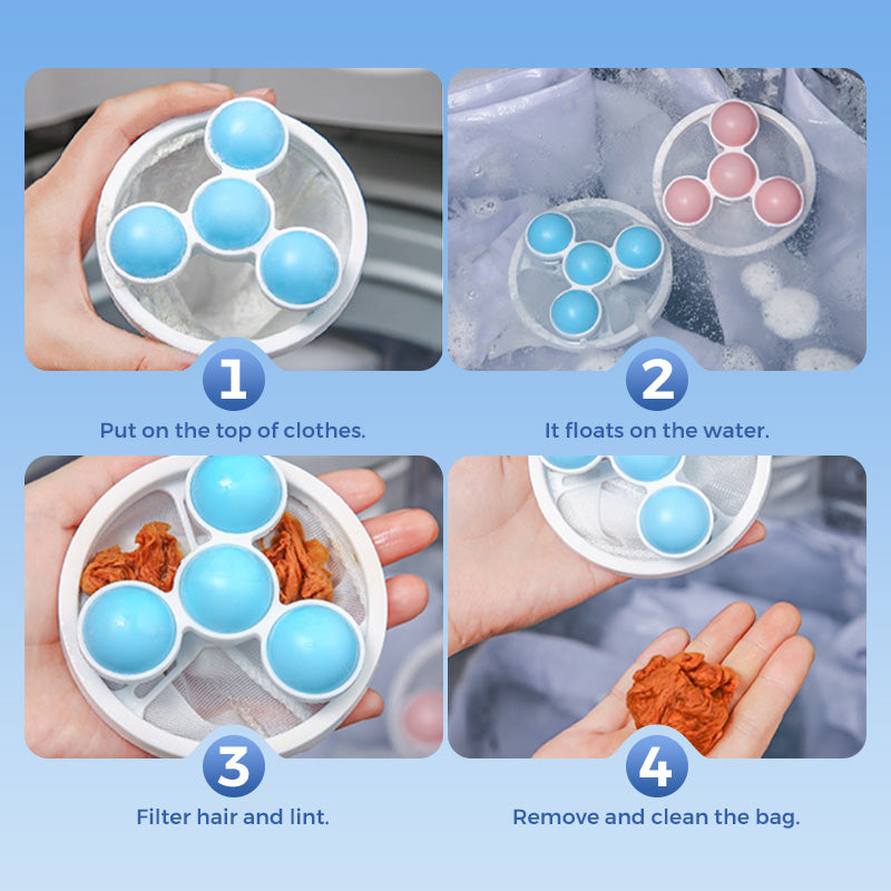 🎉Hot Sale 50% OFF🎉Floating Lint Mesh Bag For LaundryFloating Hair Filtering Mesh Removal (BUY MORE GET MORE)