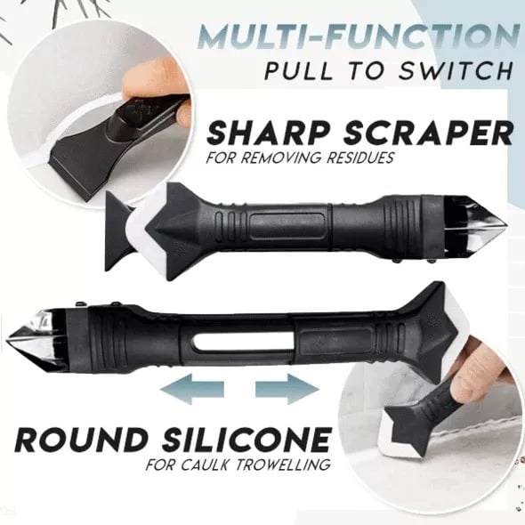 🔧 BUY 1 GET 1 FREE! ✨ 3-in-1 Ultimate Caulking Tool - Professional Sealant Finishing Kit for Perfect Smooth Joints Every Time 🛠️✨