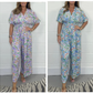 💖LAST DAY SALE 50% OFF💖Women's V-Neck Printed Short-Sleeve Jumpsuits