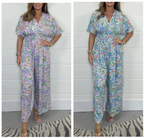 💖LAST DAY SALE 50% OFF💖Women's V-Neck Printed Short-Sleeve Jumpsuits