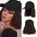 💗LAST DAY - 2-in-1 Curly Hair Baseball Cap Wig