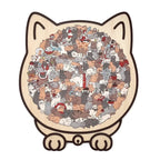 💗LAST DAY - BUY 1 GET 1 FREE🎅135-Piece Morandi-Colored Cat Shaped Wooden Jigsaw Puzzle