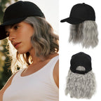 💗LAST DAY - 2-in-1 Curly Hair Baseball Cap Wig