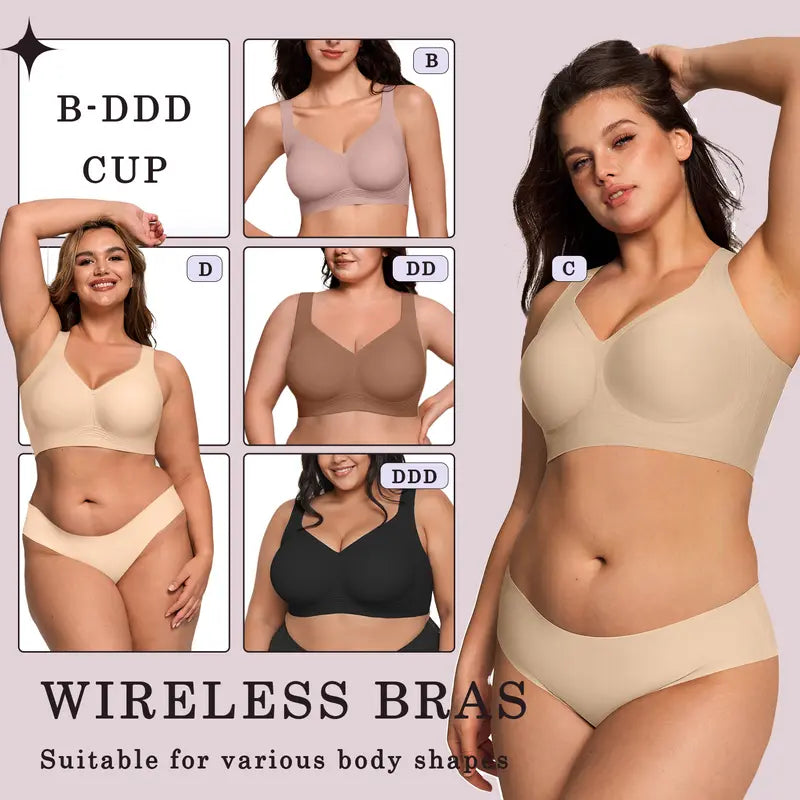 💗LAST DAY - BUY 1 GET 1 FREE👙Women's Seamless Full Coverage Wireless Bra - Ultra-Soft Support & Invisible Comfort for Everyday Wear 🌸💫