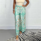🔥Hot Sale-50% Off✨Women’s Stylish Printed Satin Wide-Leg Pants
