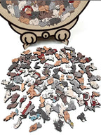 💗LAST DAY - BUY 1 GET 1 FREE🎅135-Piece Morandi-Colored Cat Shaped Wooden Jigsaw Puzzle