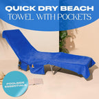 🫧Summer Hot Sale 50% OFF🏖️Sun Lounger Towel in Bag with Pockets Storage