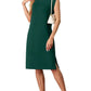 🩵Summer Sale 50% OFF🩵Women Round Neck Loose Split Wrinkle-Free Midi Dress with Pockets