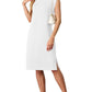 🩵Summer Sale 50% OFF🩵Women Round Neck Loose Split Wrinkle-Free Midi Dress with Pockets