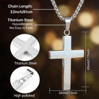 💜BUY 1 GET 1 FREE💜✝️Lord's Prayer Scibble Cross Necklace