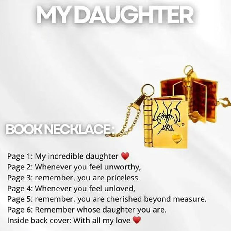 💗LAST DAY PROMOTION - 50%OFF💗My Little Star Book Necklace for Daughter, Birthday Day Gift Graduation Jewelry of Love