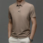 🎁👔Men's Ice Silk Cuffs and Chest Dual Graphic Short Sleeve🔥🔥