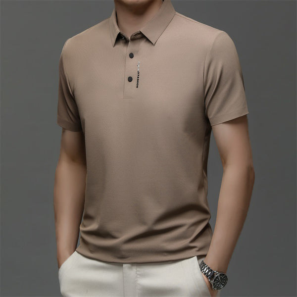 🎁👔Men's Ice Silk Cuffs and Chest Dual Graphic Short Sleeve🔥🔥