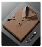 🎁👔Men's Ice Silk Cuffs and Chest Dual Graphic Short Sleeve🔥🔥