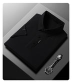 🎁👔Men's Ice Silk Cuffs and Chest Dual Graphic Short Sleeve🔥🔥