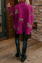 Casual retro tiger and leopard print long-sleeved top【Buy 3 free shipping】