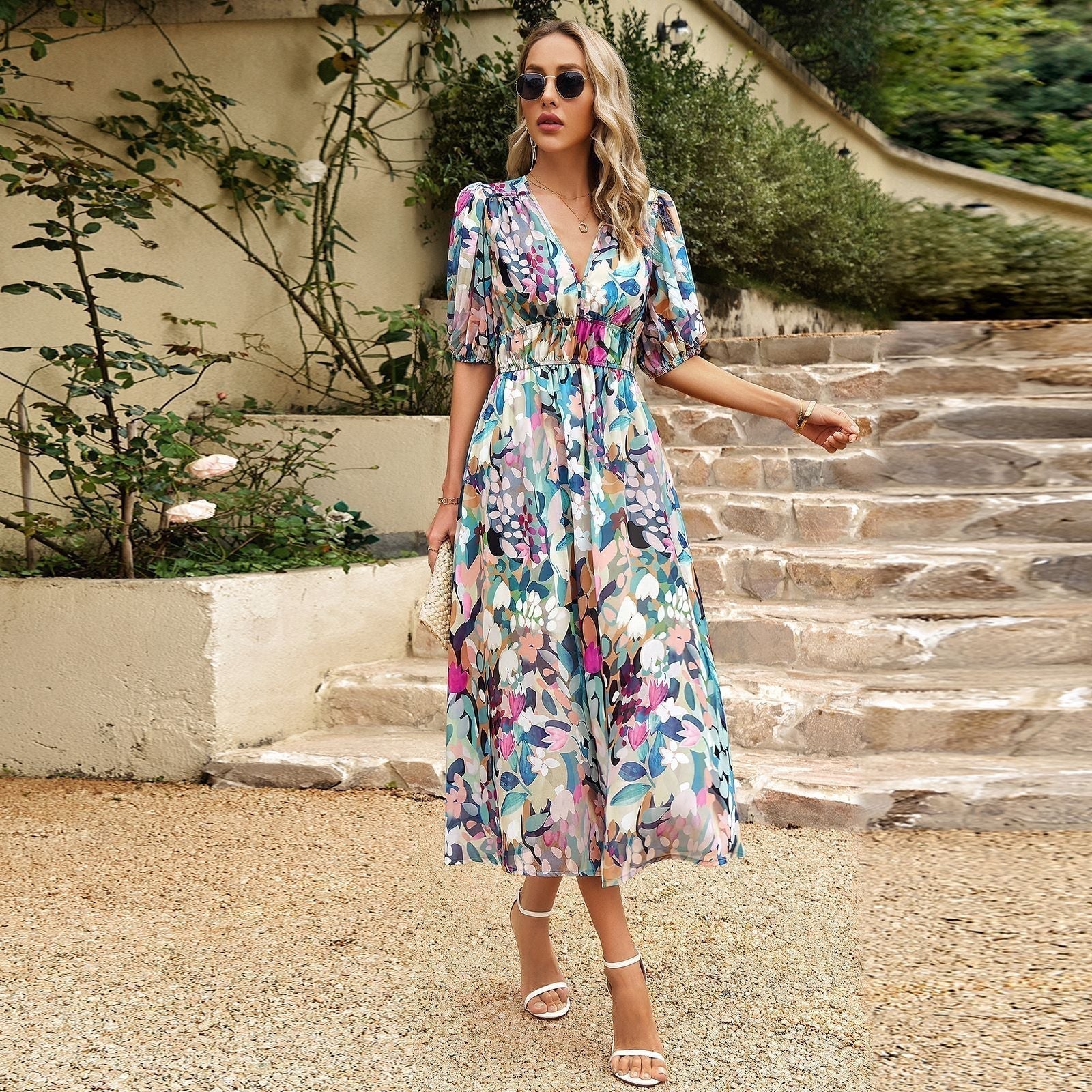 (😍Hot Sale - 50% OFF🔥Modern fashion waist V-neck cozy dress