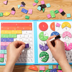 🔥Hot Sale - 50% OFF🏅Montessori Magnetic Book Fraction Puzzle