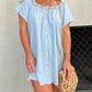 Short Sleeve Casual Denim Dress