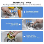💜 LAST DAY PROMOTION - 50%OFF💜3 in 1 Kitchen Sink Drain Strainer Kitchen Gadgets