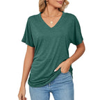 💕Hot Promotion- UP TO 58% OFF🌷V-Neck Solid Color Loose Ladies Tops