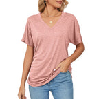 💕Hot Promotion- UP TO 58% OFF🌷V-Neck Solid Color Loose Ladies Tops
