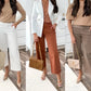 🔥2024 HOT SALE🔥Stretch Twill Cropped Wide Leg Pants