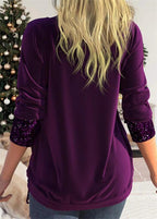 💖LAST DAY PROMOTION - 50%OFF 💖 Sequin Loose Smocked Fake Two-Piece Top