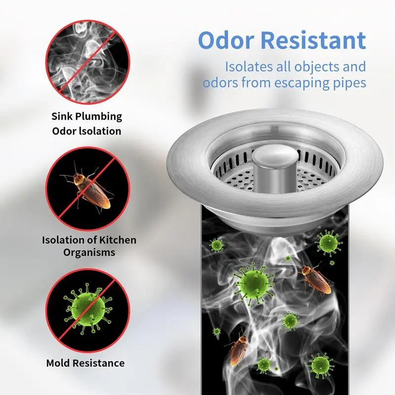 💜 LAST DAY PROMOTION - 50%OFF💜3 in 1 Kitchen Sink Drain Strainer Kitchen Gadgets