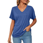 💕Hot Promotion- UP TO 58% OFF🌷V-Neck Solid Color Loose Ladies Tops