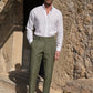 Men's Solid Color Straight Casual Trousers