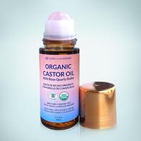 🏆#1 Best Seller ⏰Organic Golden Castor Oil Roll-On with Rose Quartz