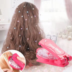 🎅Early Xmas Sales 🎁Glitter Diamond Styling Tools Hair Gemstone Styling Set +180 colorful gemstones to light up girls' hair