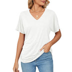 💕Hot Promotion- UP TO 58% OFF🌷V-Neck Solid Color Loose Ladies Tops
